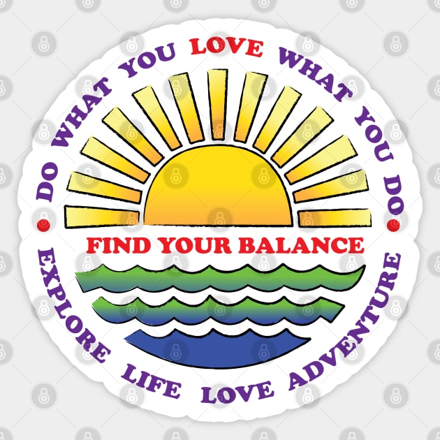Find Your Balance Sticker by DickinsonDesign